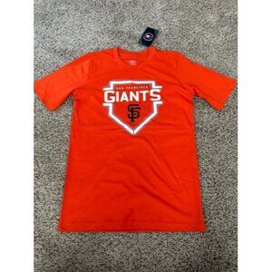 MLB San Franciso Giant Orange Short Sleeve Crew Neck Shirt Size Youth Size Large